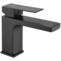 Kvadrato - bateria umywalkowa stojąca czarny BLQ 722D